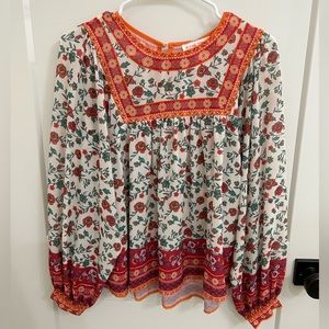 Multicolor long sleeve top - Small